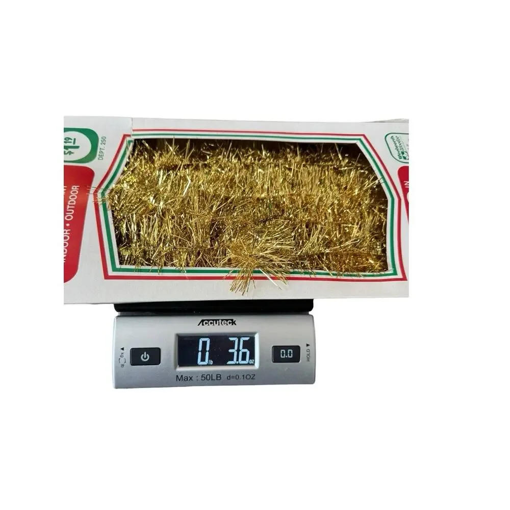 4 Vintage Woolworth Woolco Gold Tinsel Garland 25ft Super Drape Christmas Decor‎